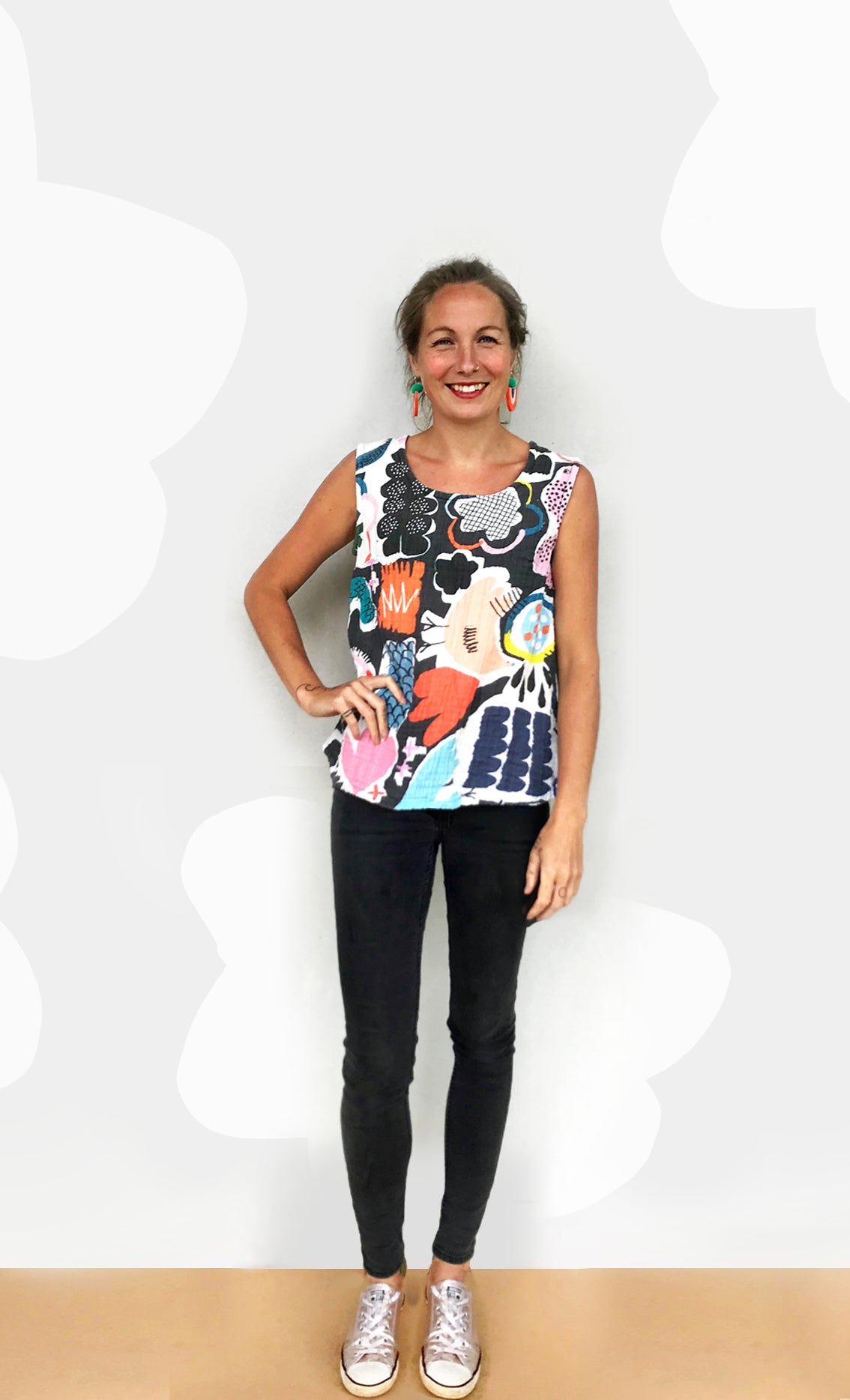 Doops Play 100% organic sweet pea gauze sleeveless top (white) & A FEW ORGANIC JERSEY'S LEFT (1508050468960)