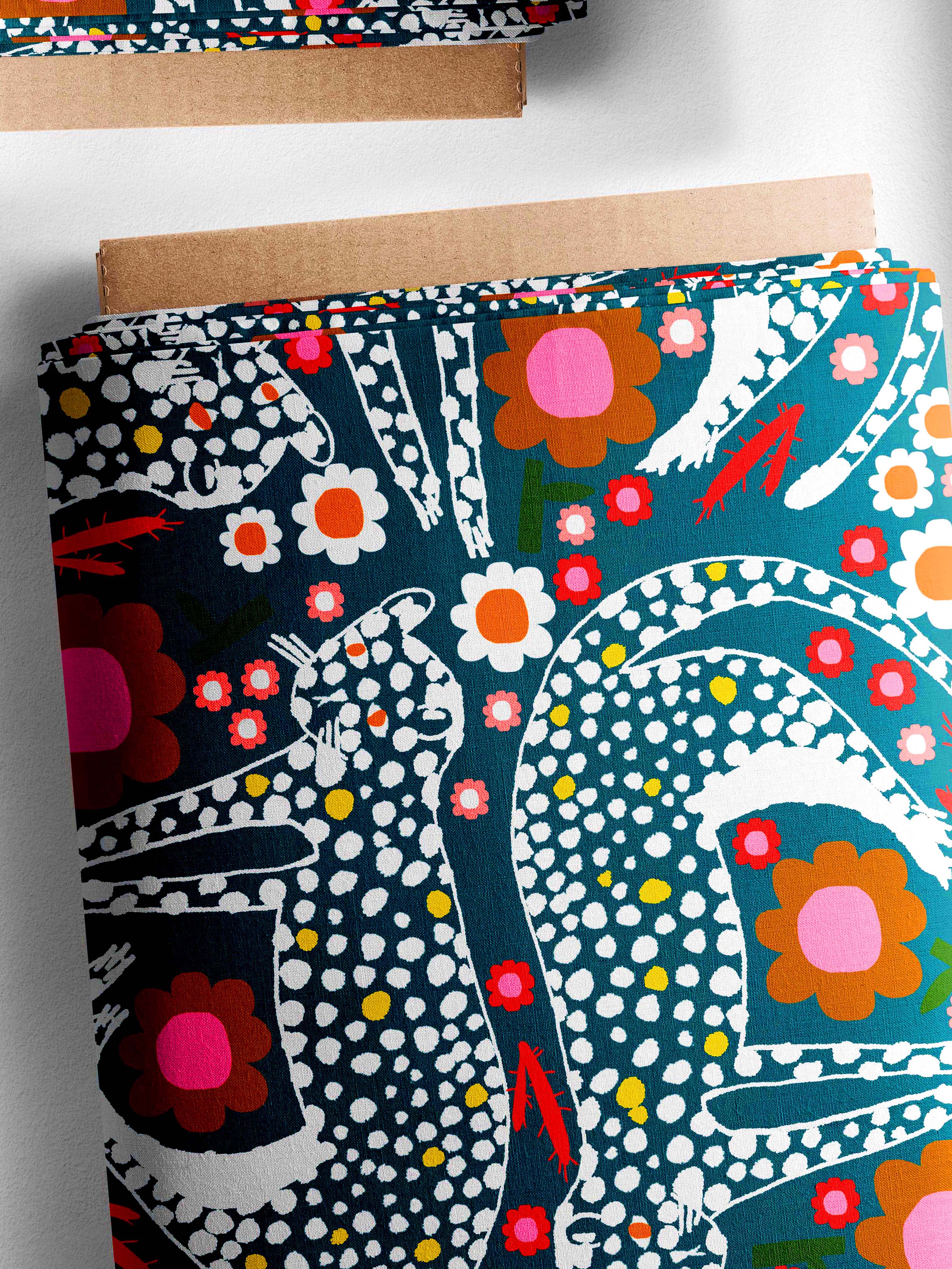 Leopard Play 100% cotton (CUT PIECE 50CM $6)