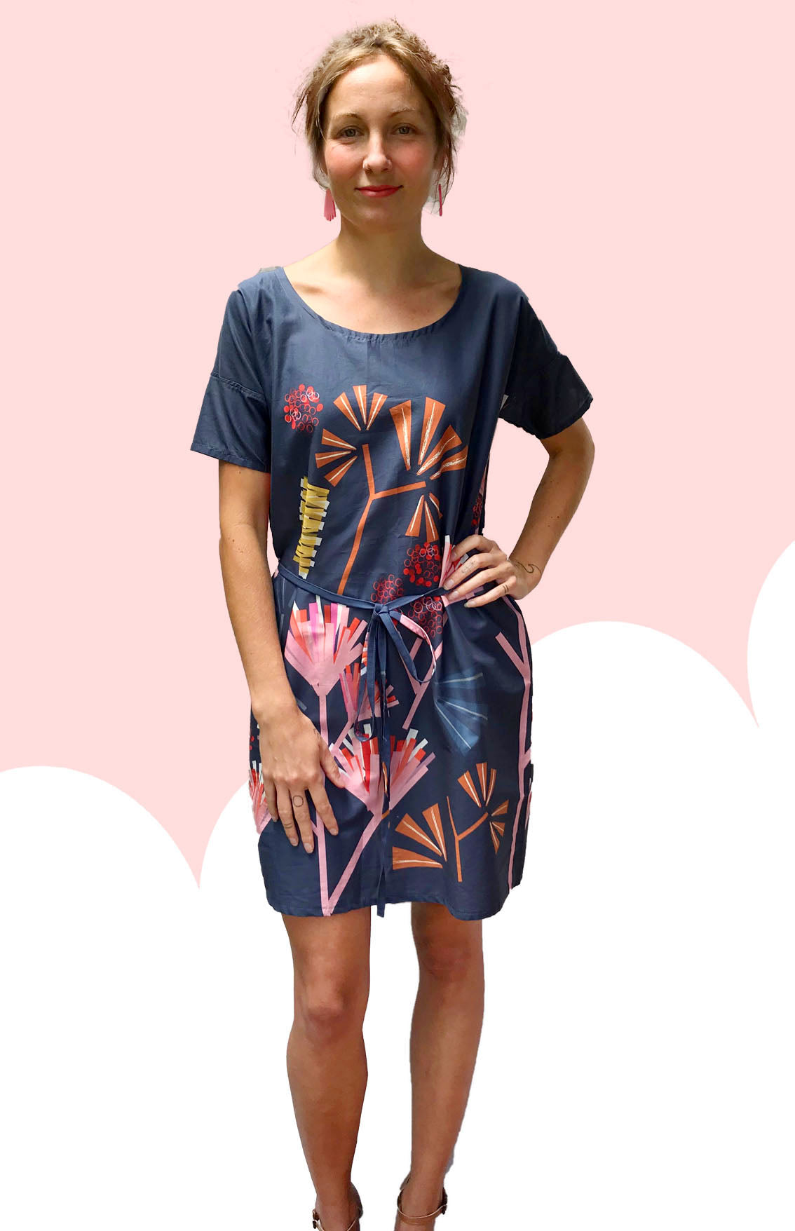 Mauve Protea dress 100% ORGANIC COTTON (9916563912)