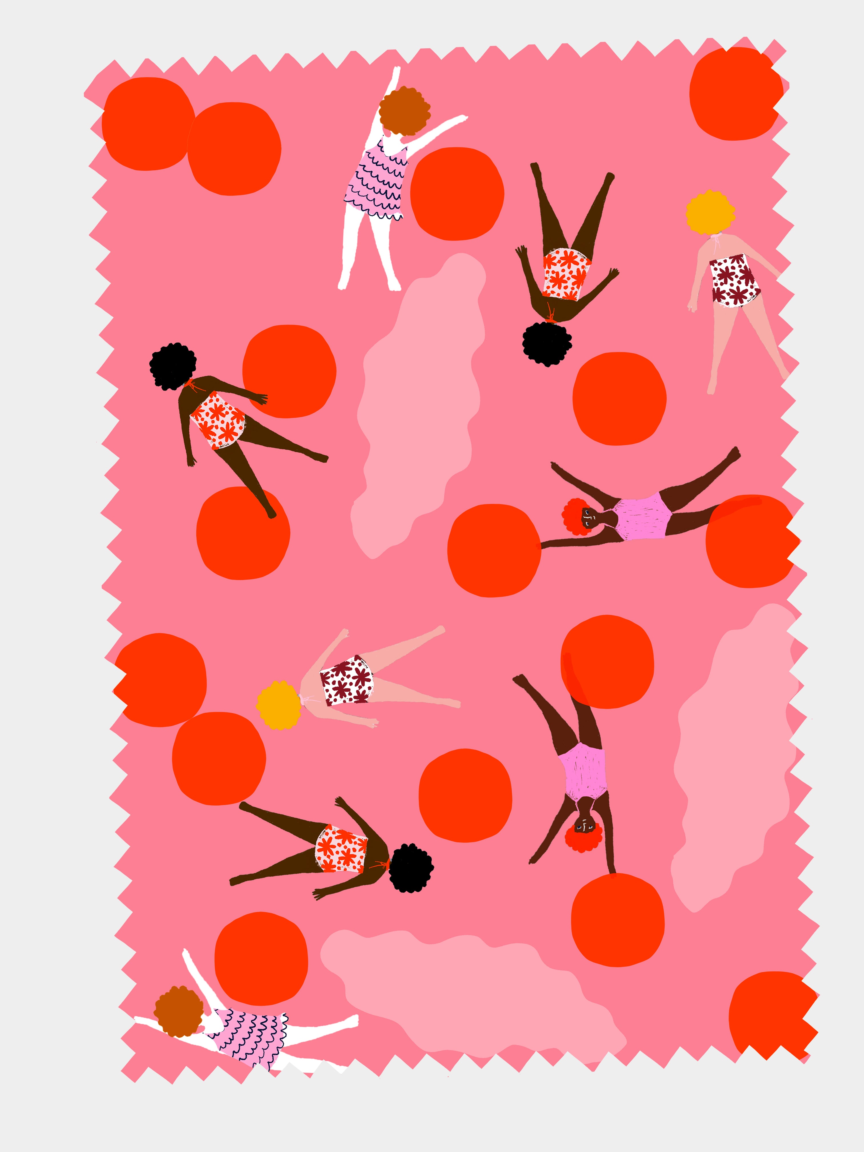 Peachy Swimming Ladies 100% cotton (4634425884768)