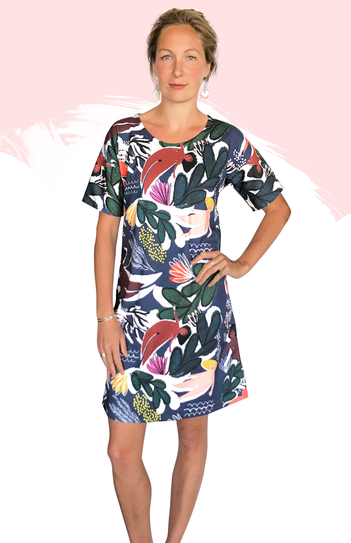 SALE Bathing Godesses 100% Organic Jersey T'shirt or T'dress (1402037960800)