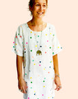 Only a few sizes left (one of each) Confetti 100% linen dress (9381827656)