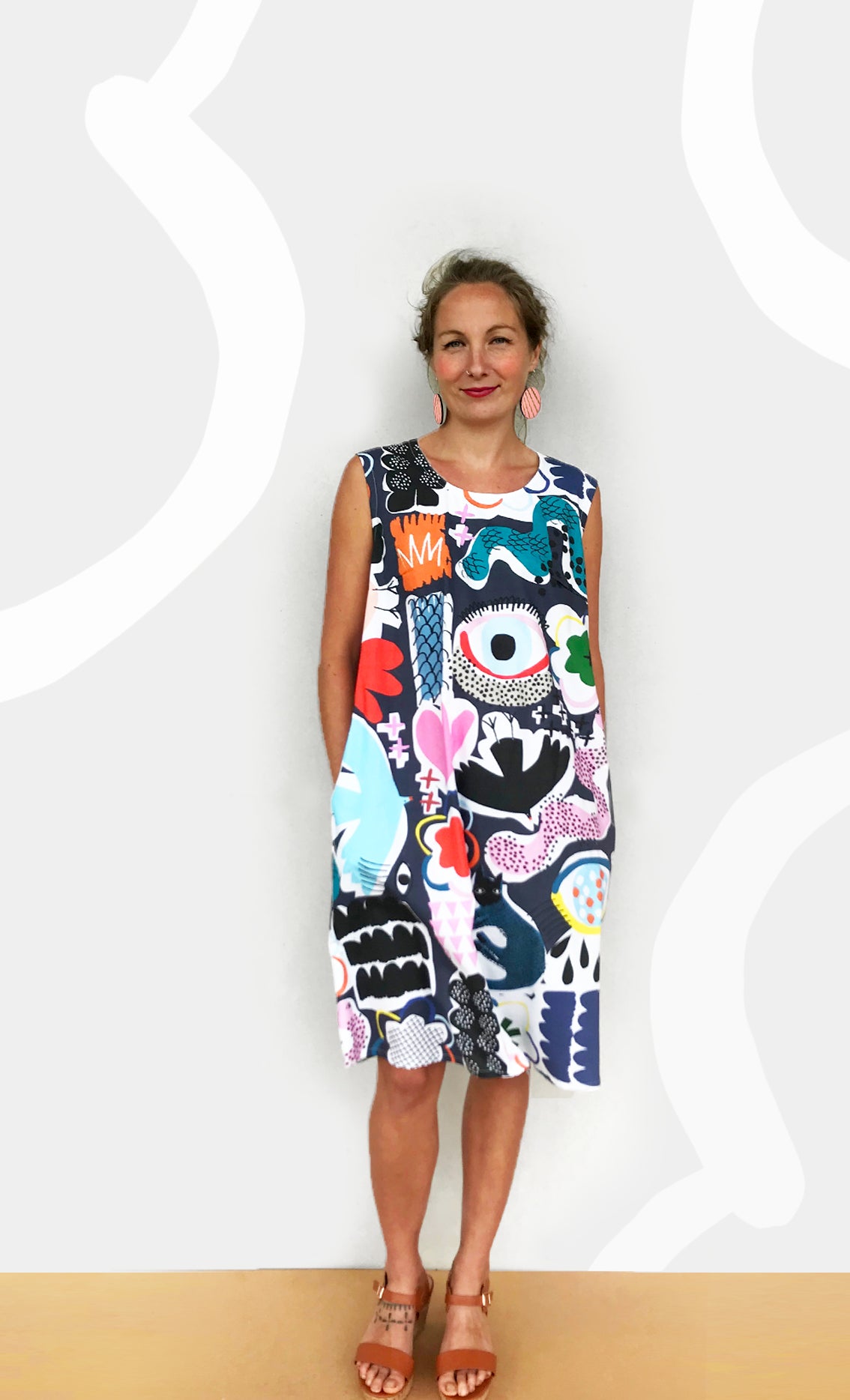 Doops Play 100% cotton dress with tie (1481172811872)