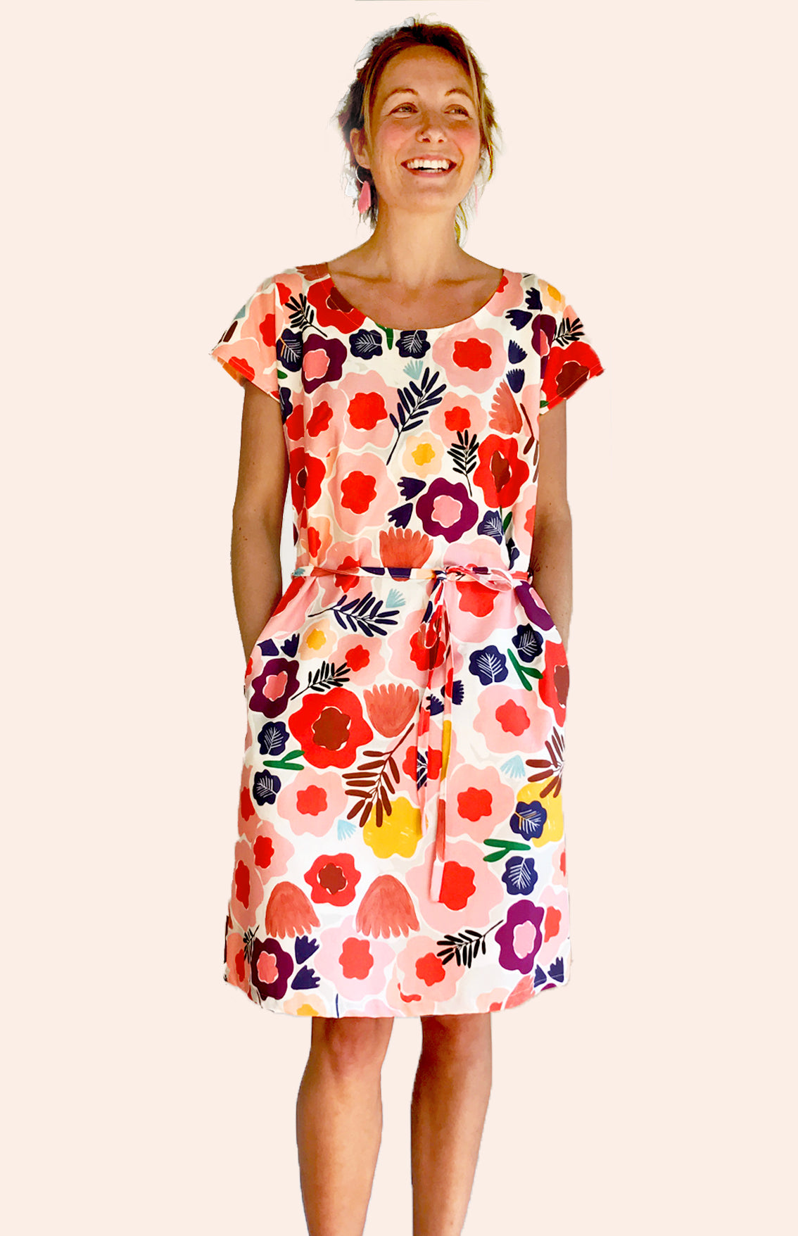 Olive&#39;s Garden 100% cotton dress with pockets (cap sleeves) (10559915720)