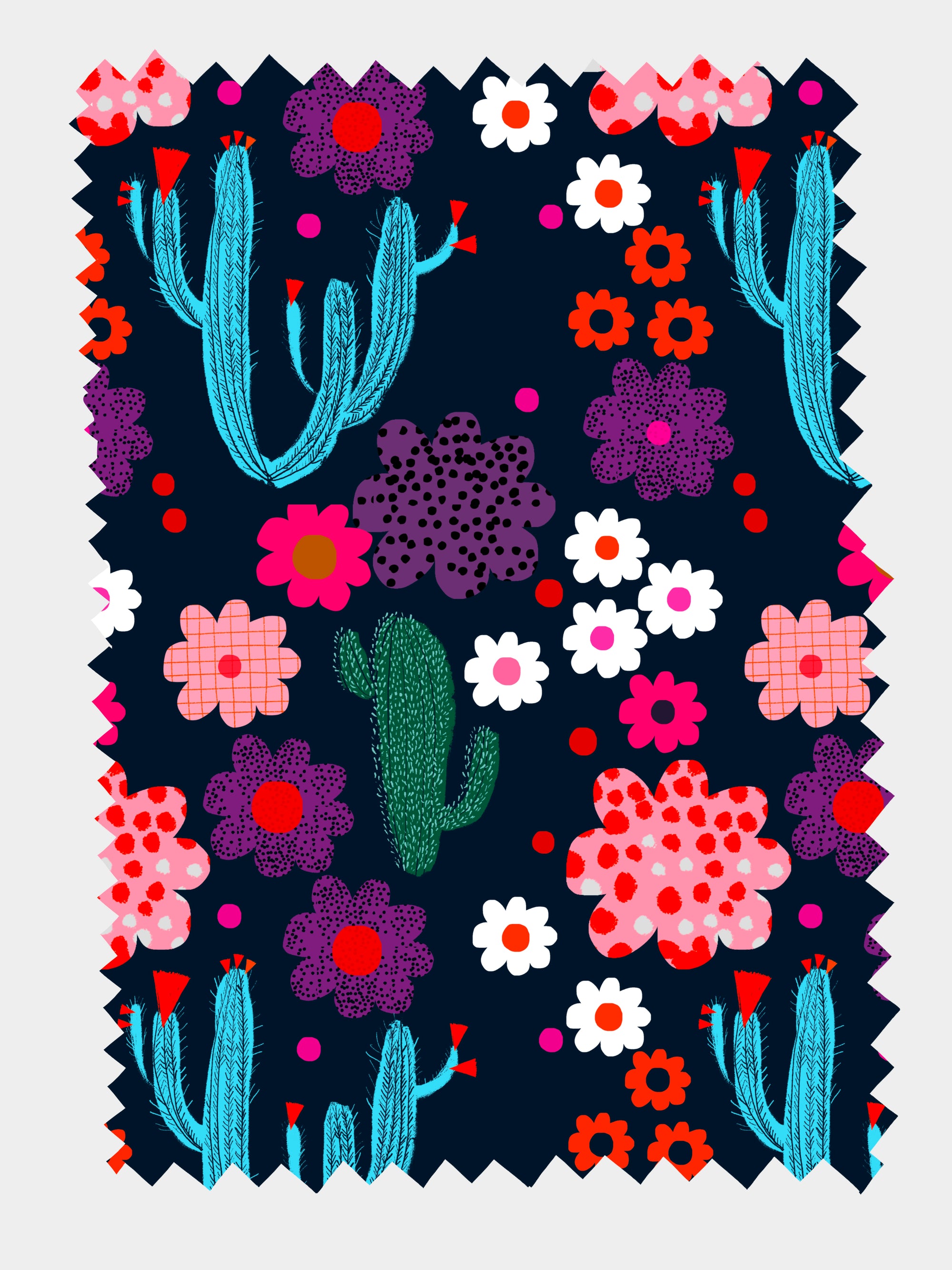 Cactus Bloom 100% Organic cotton knit (5759452905625)