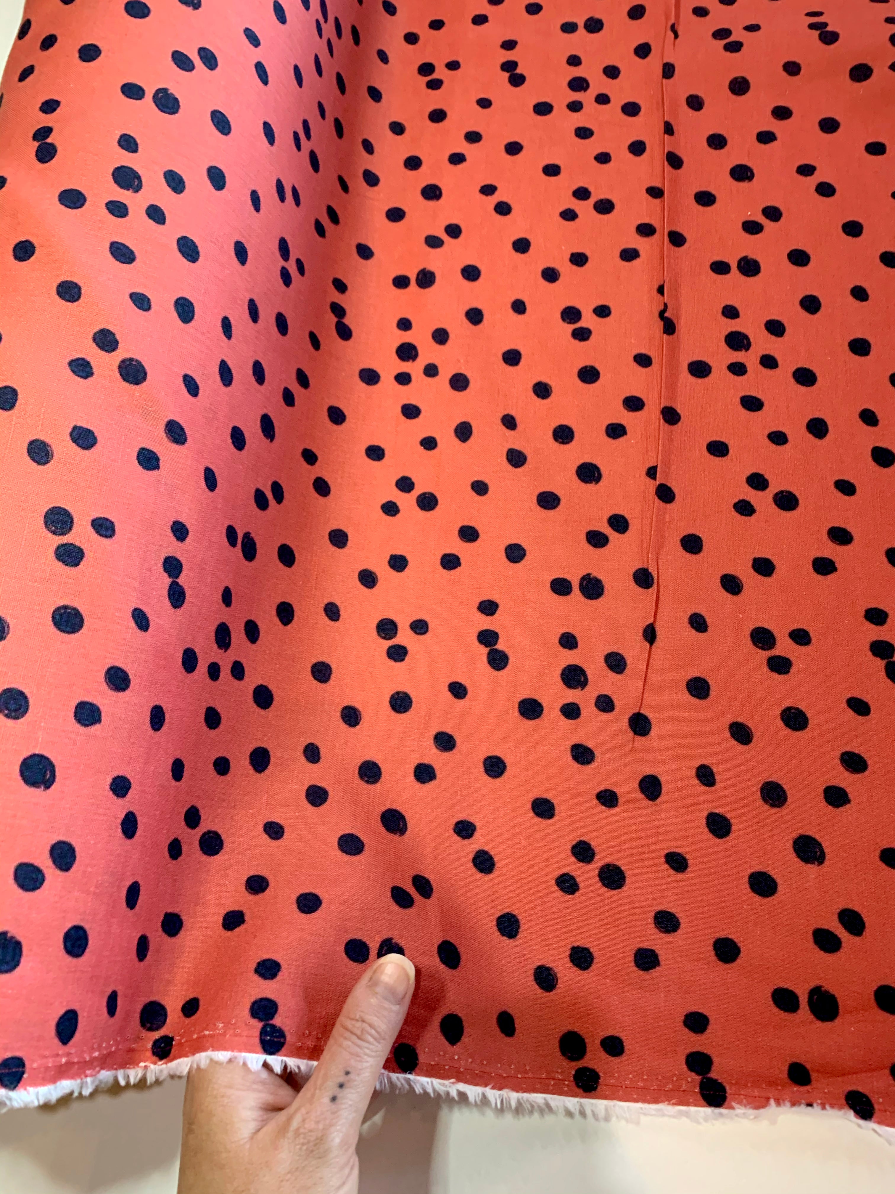 Caramel Spots cotton linen (5753182519449)