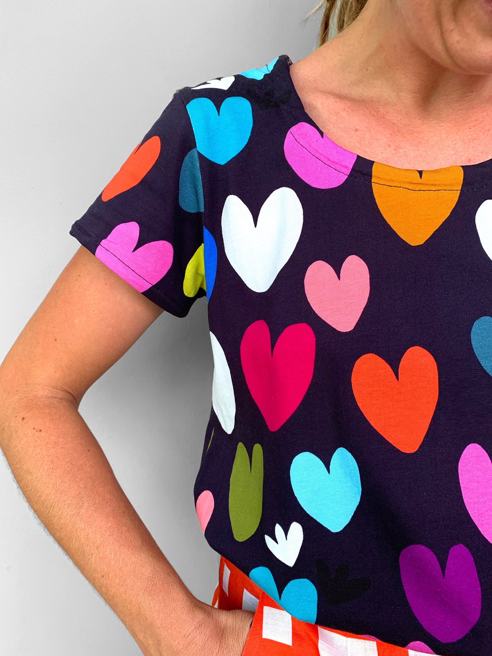 Bright Hearts (navy) jersey Tshirt
