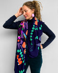 Florence Bloom cotton silk scarf